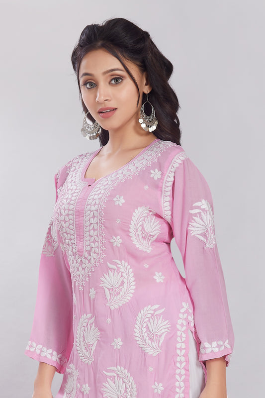 Ayesha Modal Kurti in Petal Pink