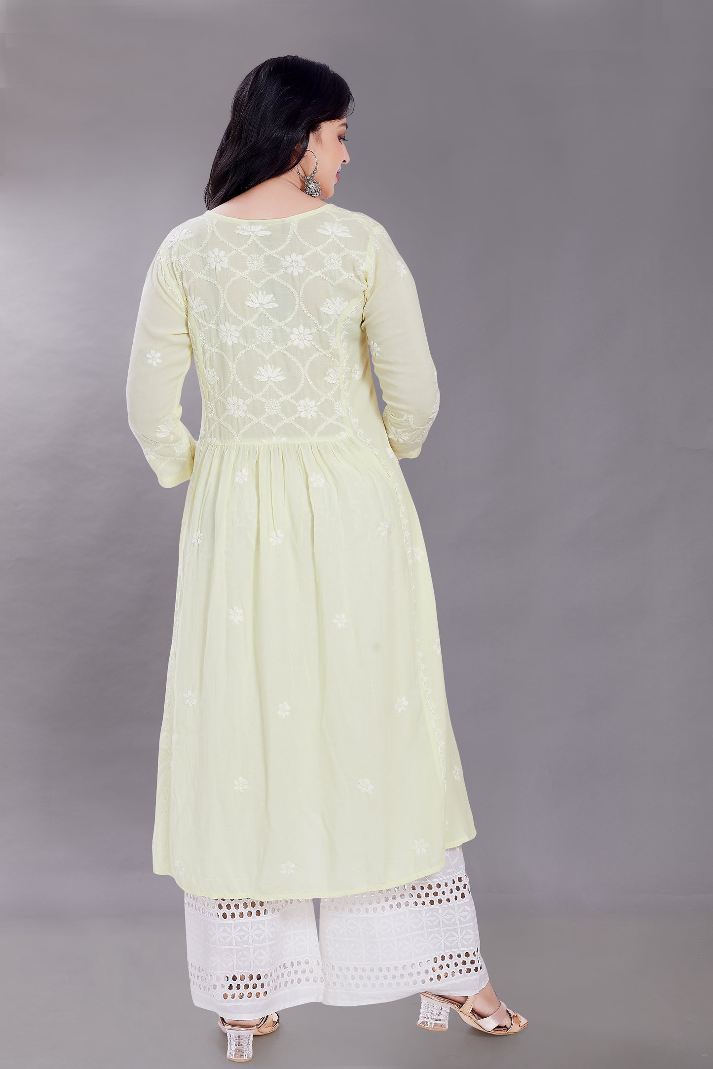 Ayesha Modal Frock - Lemon Yellow