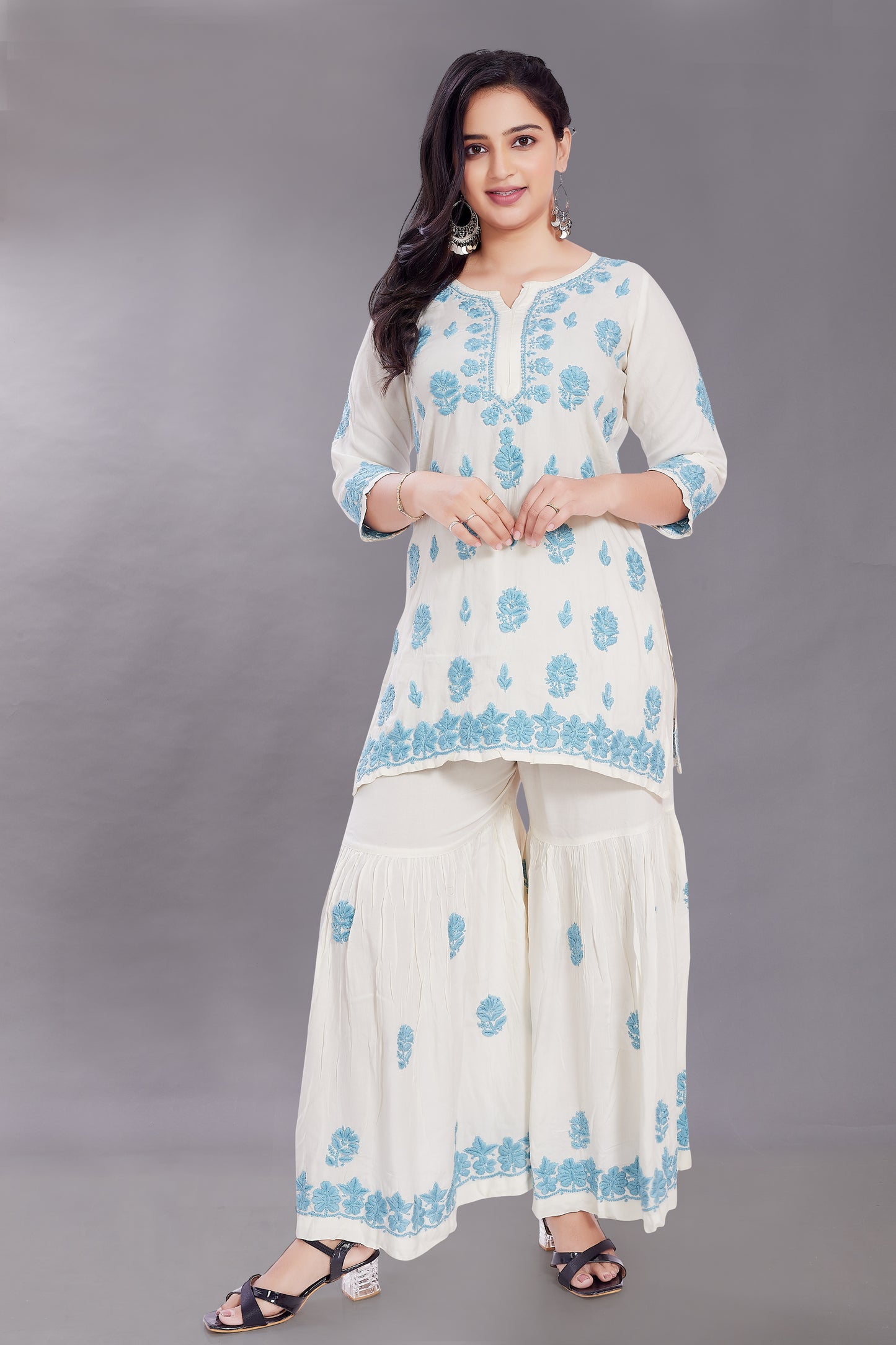 Rayon Gharara Set