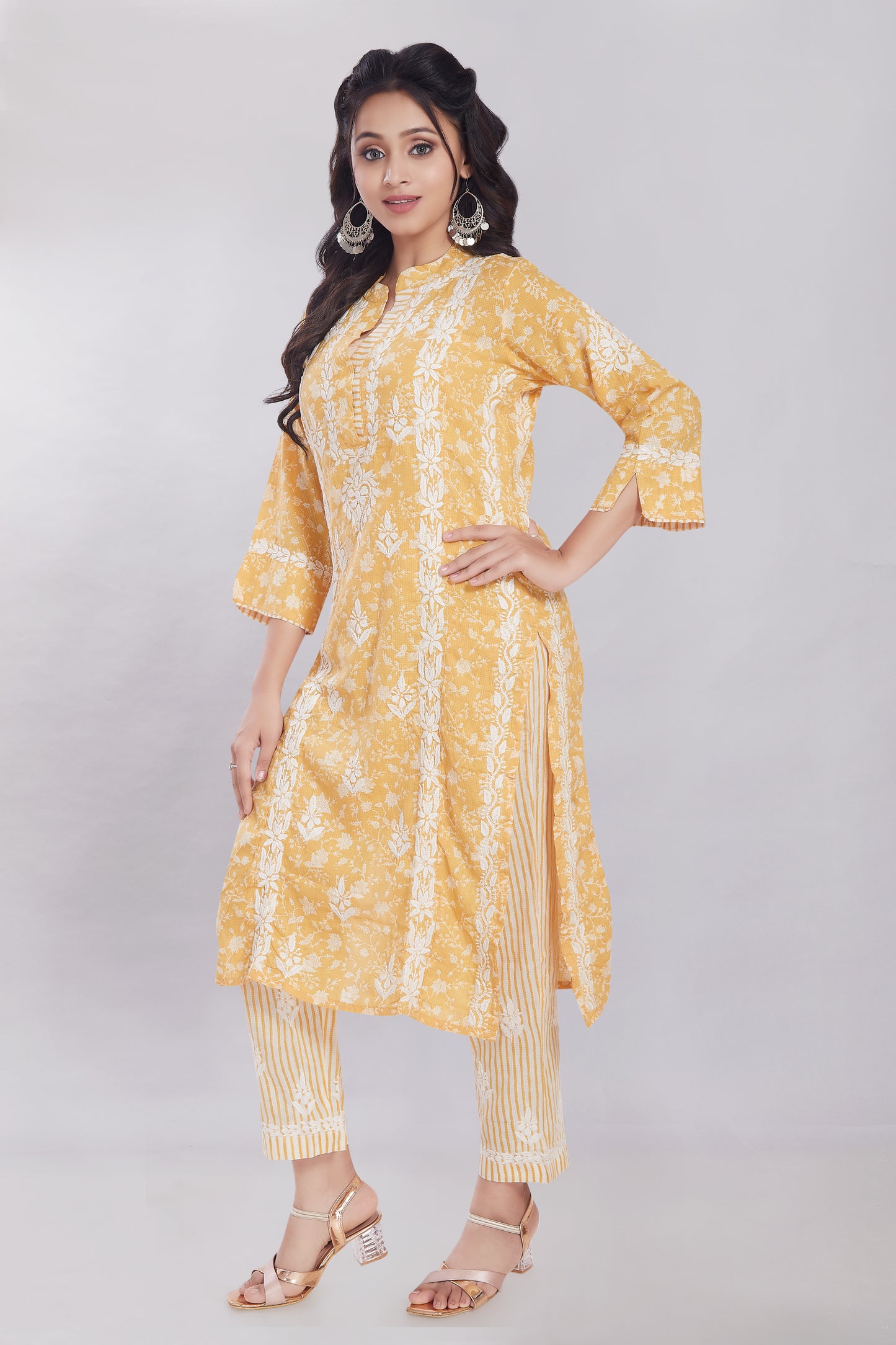 Rayna Daffodil Yellow Soft Printed Cotton Set