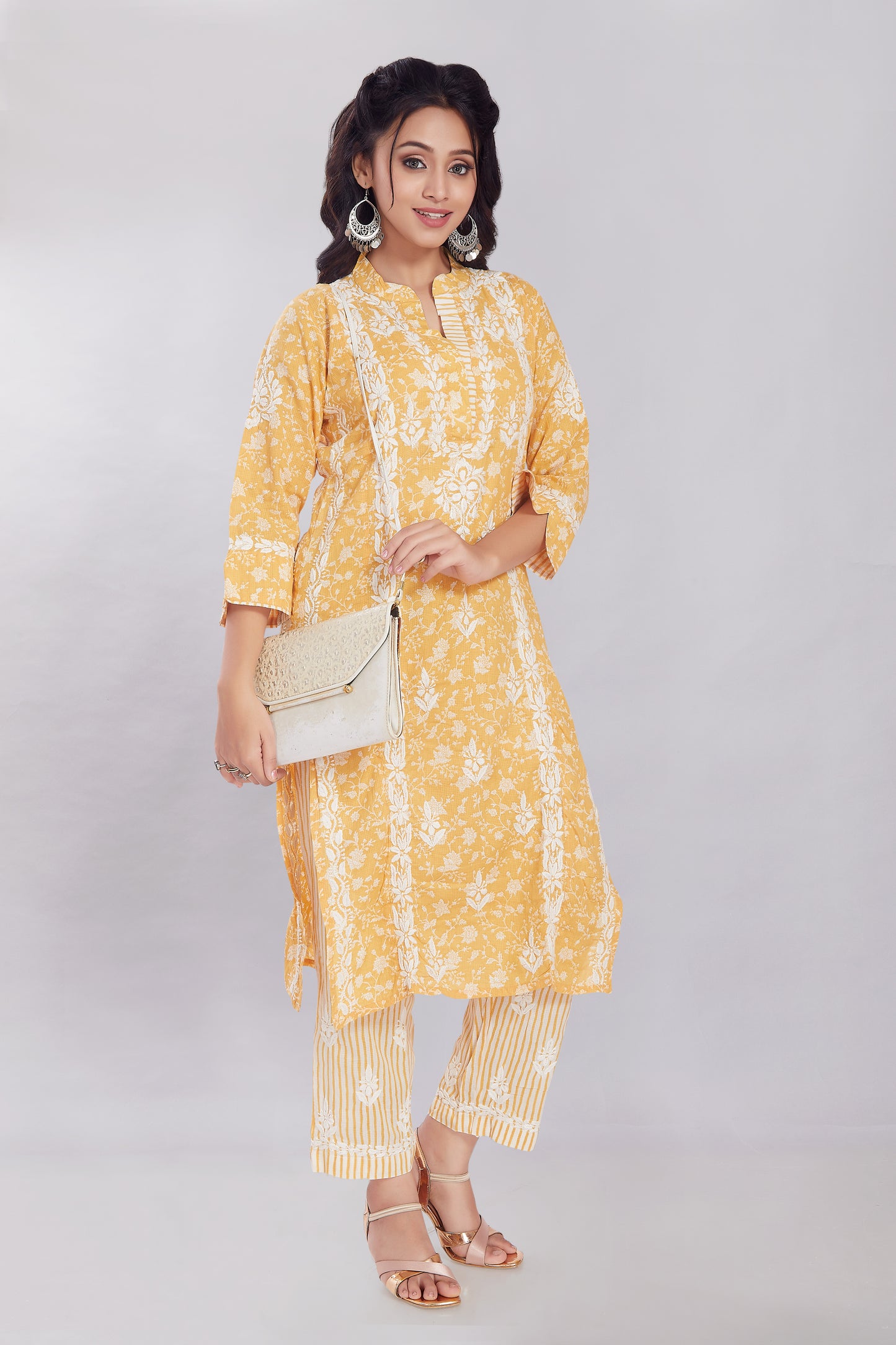 Rayna Daffodil Yellow Soft Printed Cotton Set