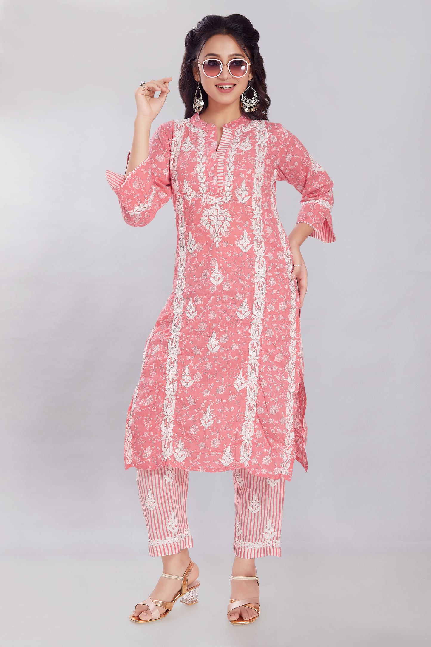 Rayna Blush Pink Soft Printed Cotton Set