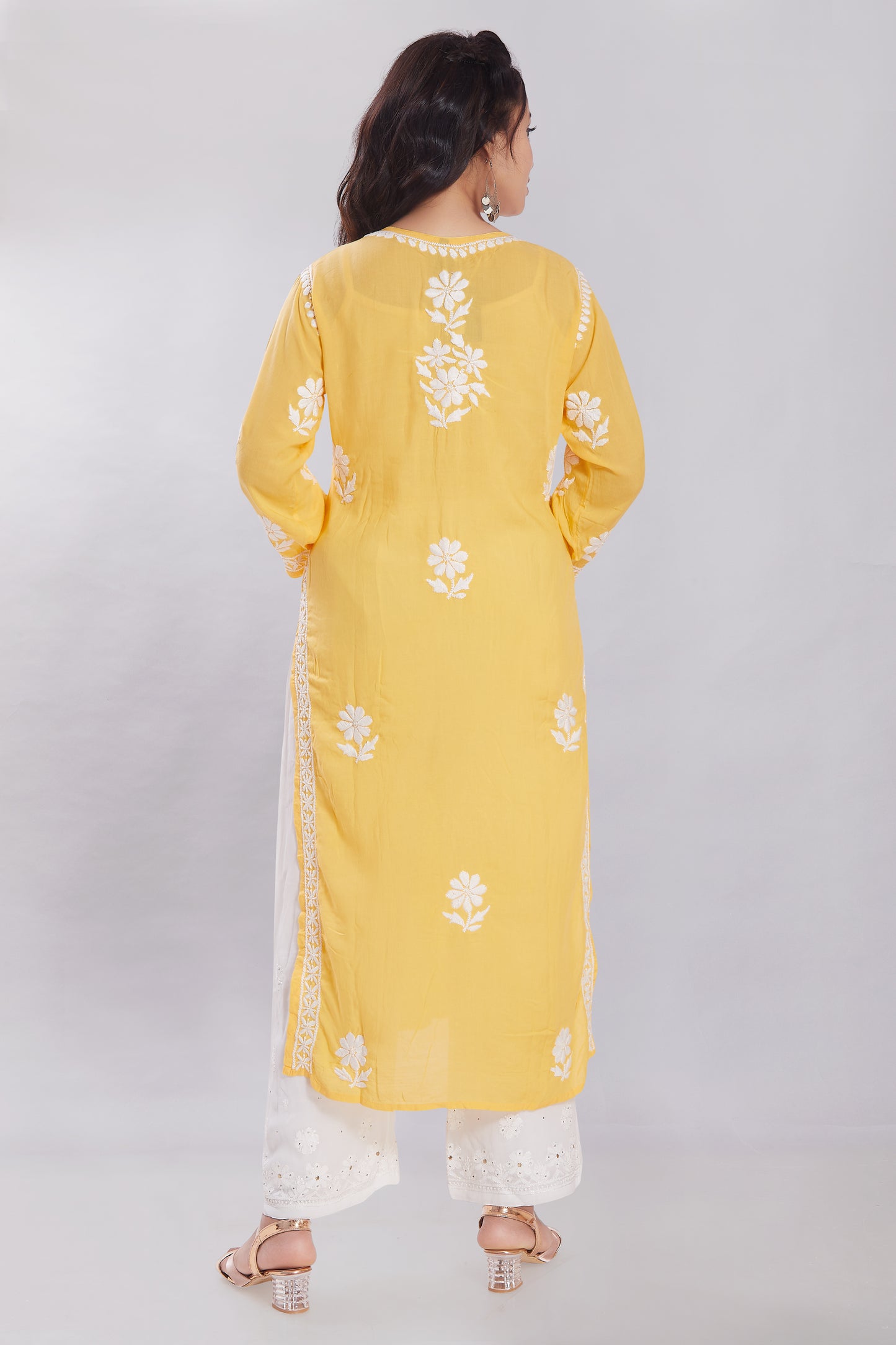 Ayesha Modal Kurti in Canary Yellow