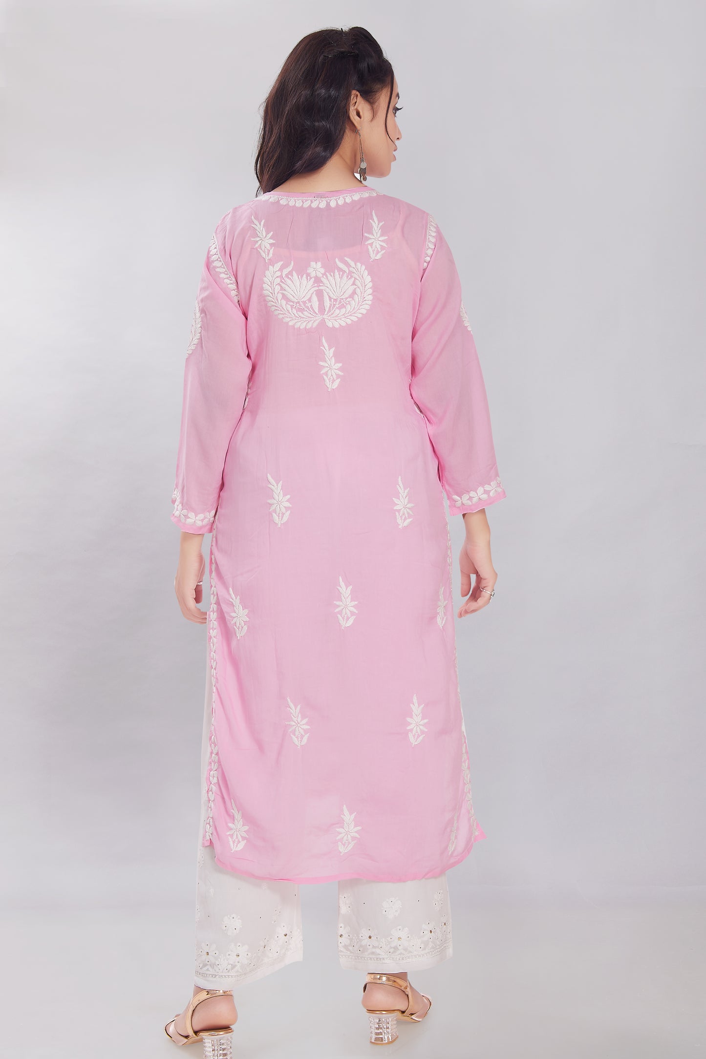 Ayesha Modal Kurti in Petal Pink