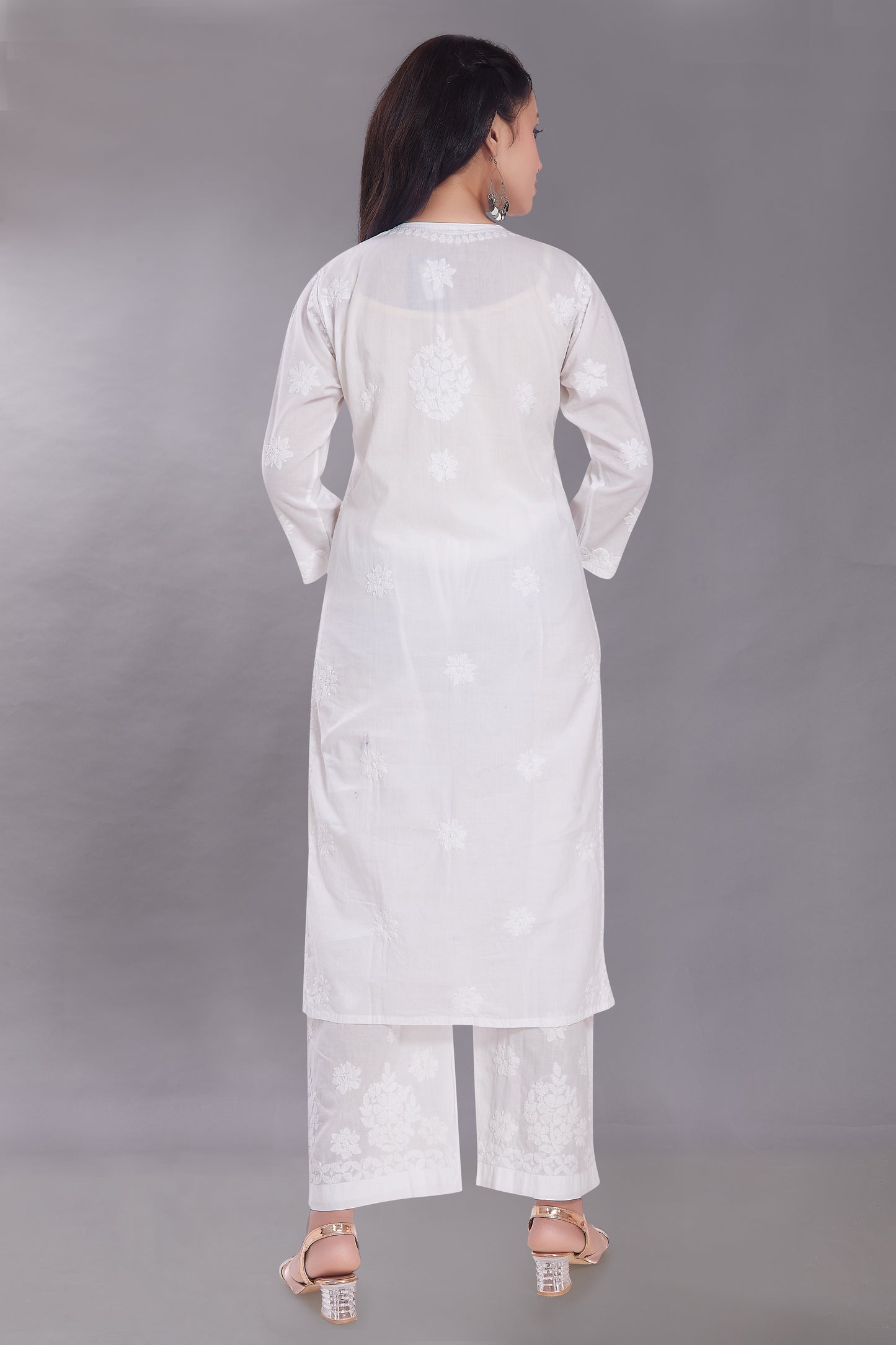 Chandni White Set in Fine Cotton